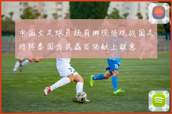 中国女足球员杨莉娜现场观战国足对阵泰国为武磊百场献上敬意